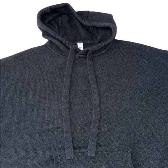 ALO Yoga Black Jet Set Cashmere Pullover Sweatshirt Hoodie XS - Picture 4 of 12